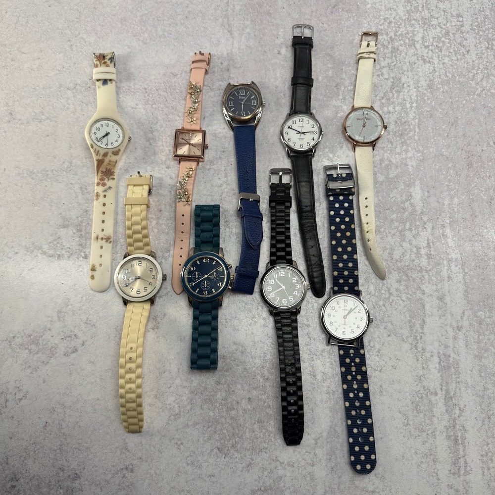 Bundle of 9 Watches Untested‎ - TimeX, Juicy Couture, Accutime, Xhilaration